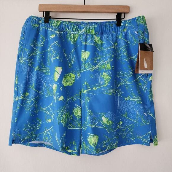 New The North Face Wander Blue SuperSonic Valley Print Shorts Mens‎ Size XL - Picture 1 of 3